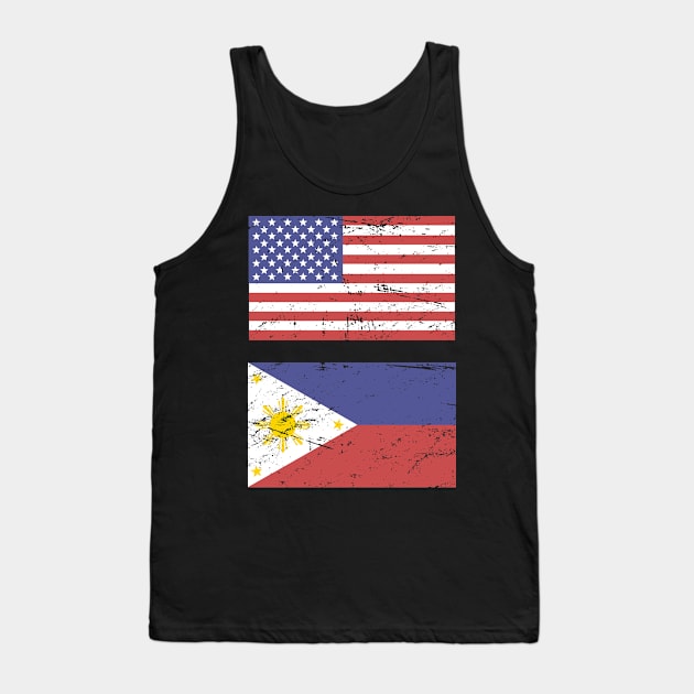 United States Flag & Philippines Flag Tank Top by Wizardmode